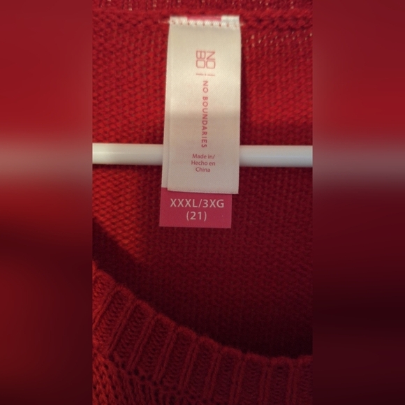 No Boundaries Christmas Ugly Sweater size 3X Holidays Reindeer - Picture 3 of 4